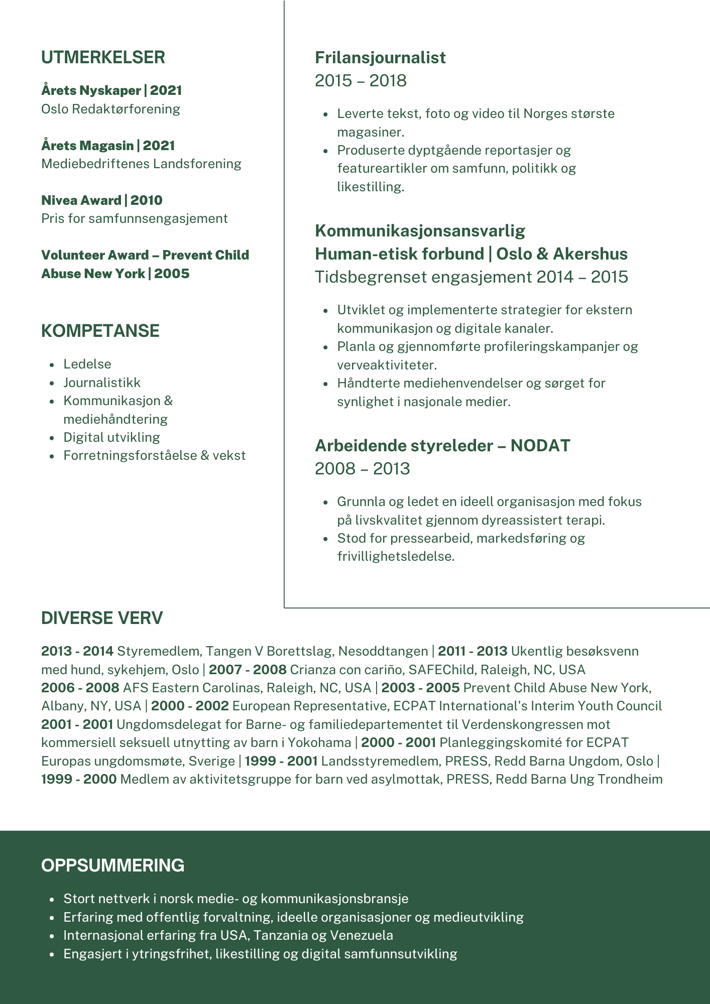 Ida Eliassen CV